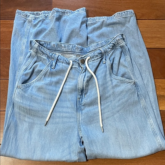 Slouchy wide leg Denim Pants - Picture 4 of 6